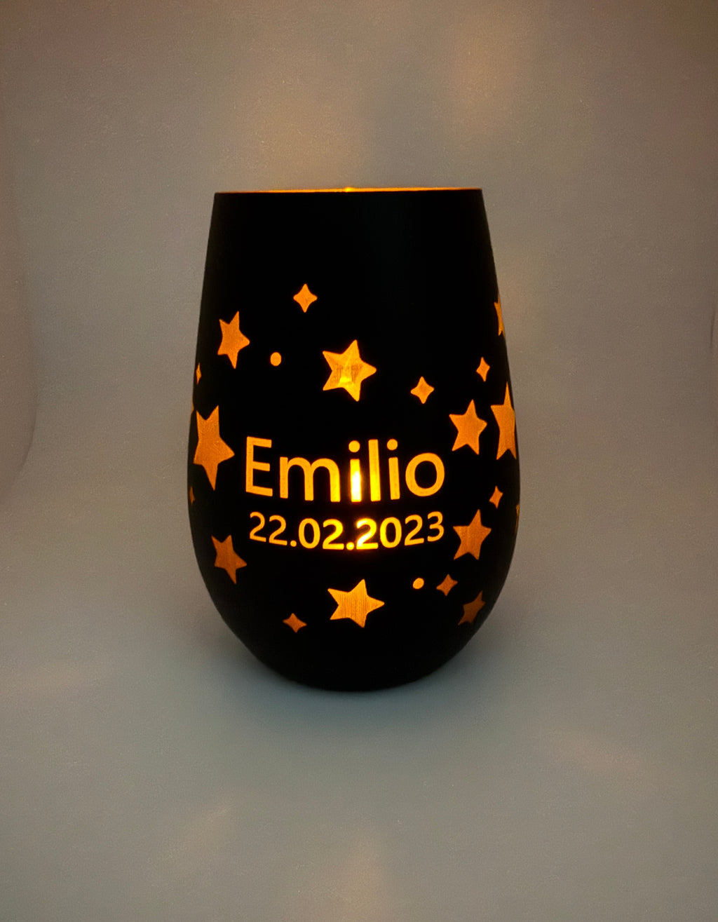 Gedenklicht, Windlicht, Personalisiertes Andenken, Sternenkind, Trauer Geschenk, Andenken, Personalisiertes Windlicht, Erinnerungslicht