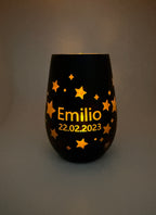 Gedenklicht, Windlicht, Personalisiertes Andenken, Sternenkind, Trauer Geschenk, Andenken, Personalisiertes Windlicht, Erinnerungslicht