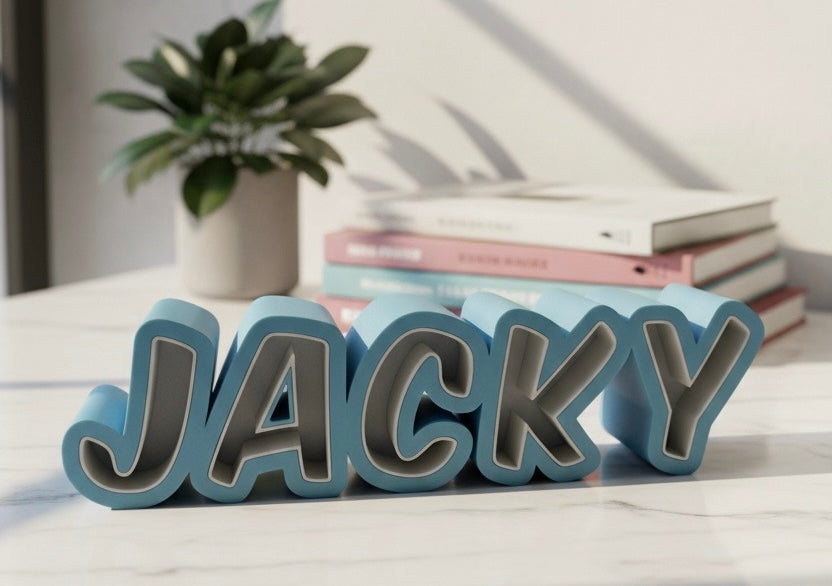 Geburtstagsgeschenk für Partner, Baby Geschenk Geburt, Geschenk Mama, Geschenk Papa, Geschenk Personalisiert, 3D Namensschild, Tisch Schild