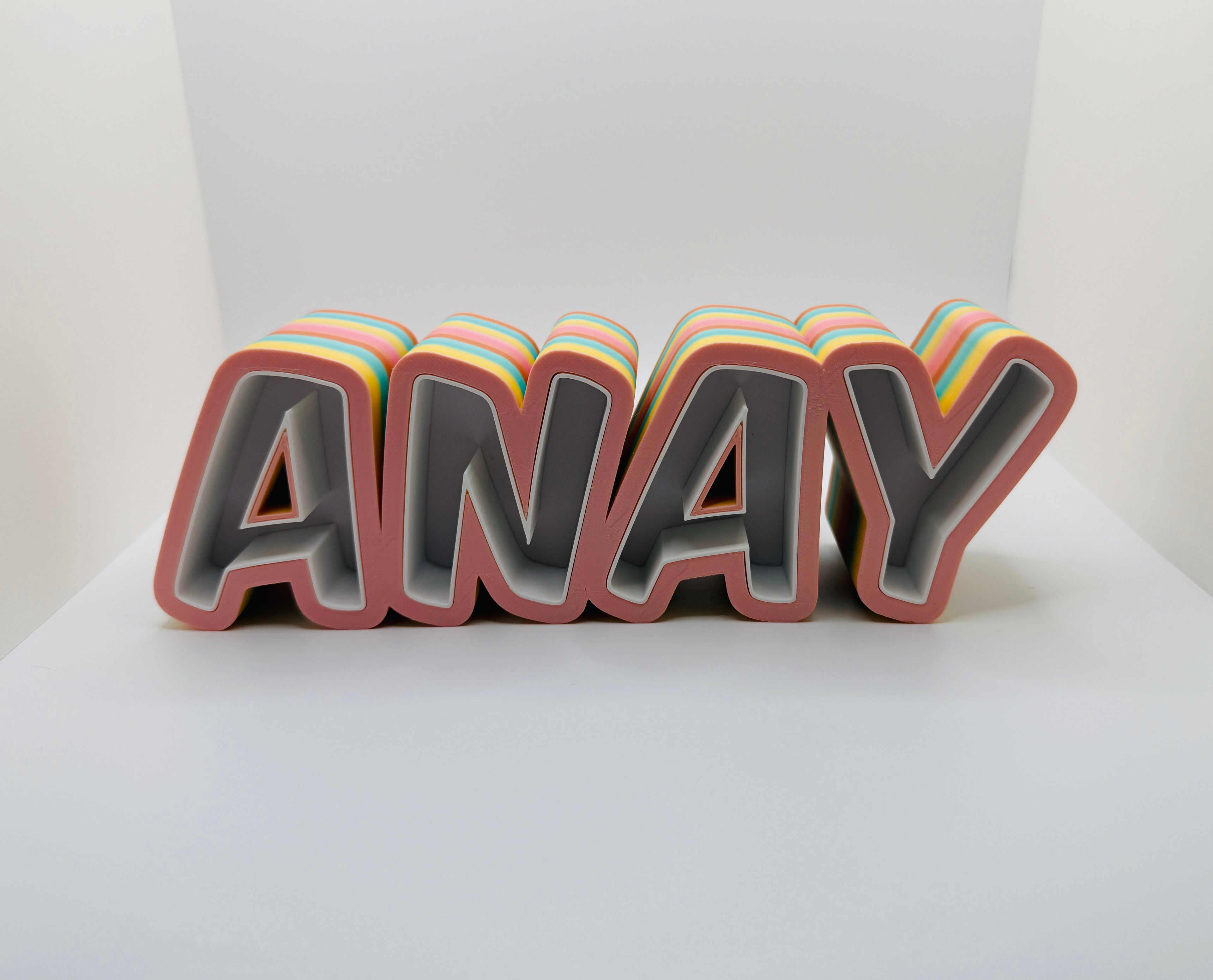 Geburtstagsgeschenk für Partner, Baby Geschenk Geburt, Geschenk Mama, Geschenk Papa, Geschenk Personalisiert, 3D Namensschild, Tisch Schild