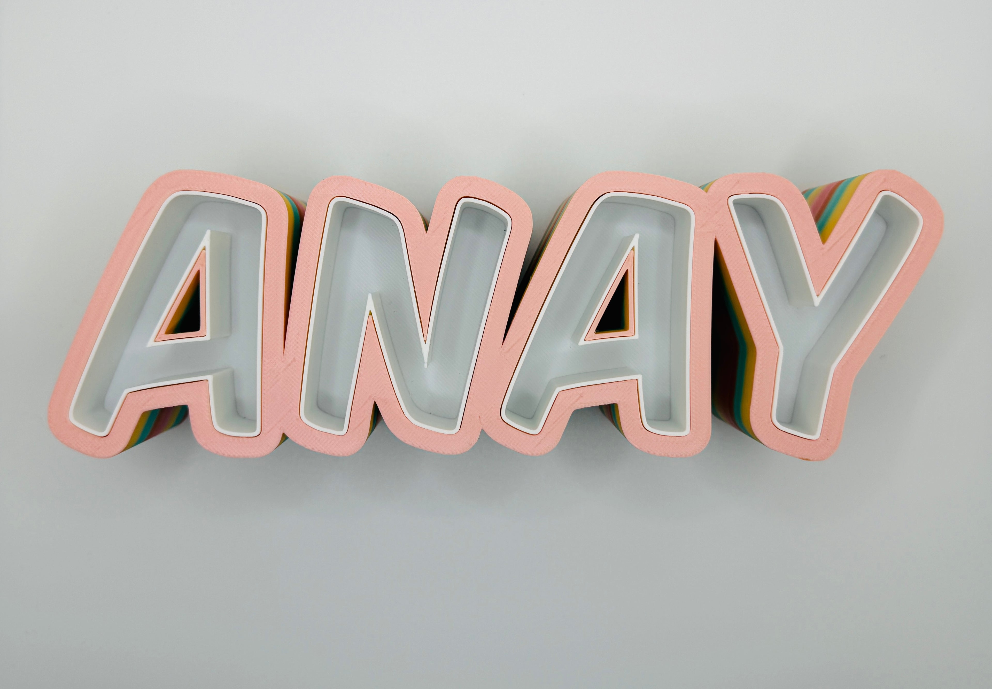 Geburtstagsgeschenk für Partner, Baby Geschenk Geburt, Geschenk Mama, Geschenk Papa, Geschenk Personalisiert, 3D Namensschild, Tisch Schild