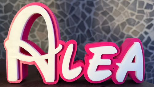 Geburtstagsgeschenk für Partner, Baby Geschenk Geburt, Geschenk Mama, Geschenk Papa, Geschenk Personalisiert, 3D Namensschild, Tisch Schild