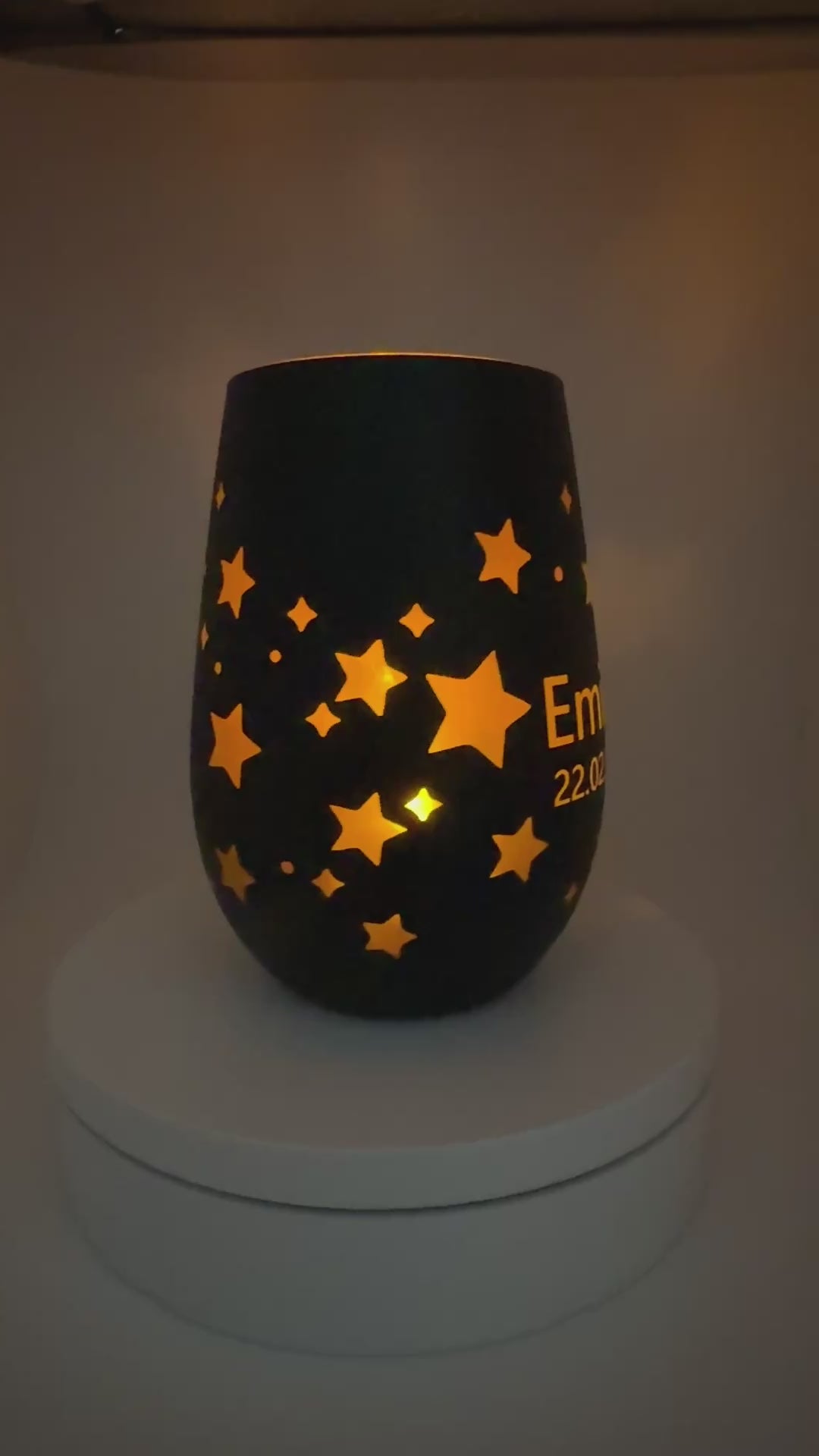 Gedenklicht, Windlicht, Personalisiertes Andenken, Sternenkind, Trauer Geschenk, Andenken, Personalisiertes Windlicht, Erinnerungslicht